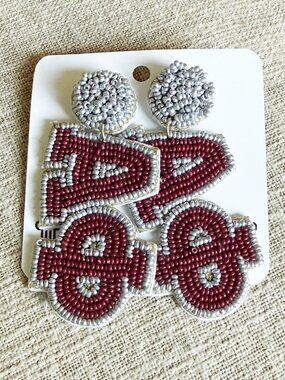 Alpha Phi Beaded Sorority Earrings